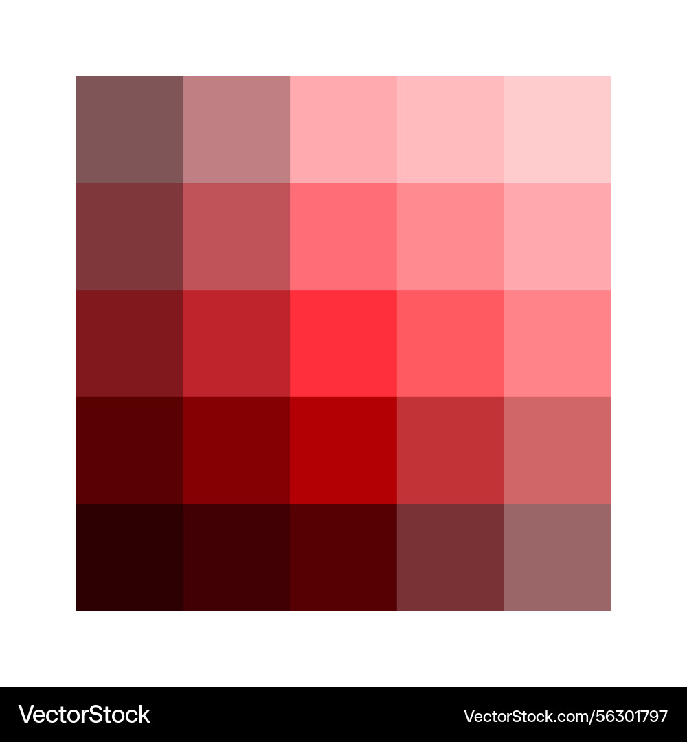 Red tone palette grid square layout color pattern Red tone palette grid square layout color pattern vector image