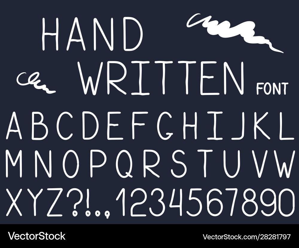 Set line simple font and alphabet universal Set line simple font and alphabet universal vector image