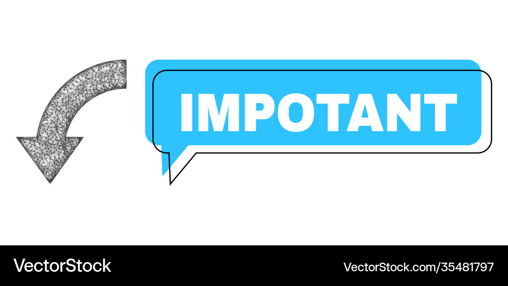 Shifted impotant message balloon and net rotate Shifted impotant message balloon and net rotate vector image