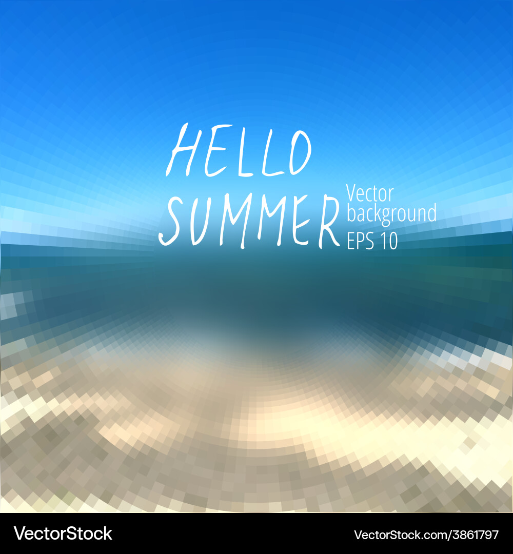 Summer background with gradient from blur effect Vector Image
