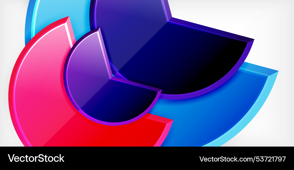 Trendy round shapes with triangular angle design Vector Image