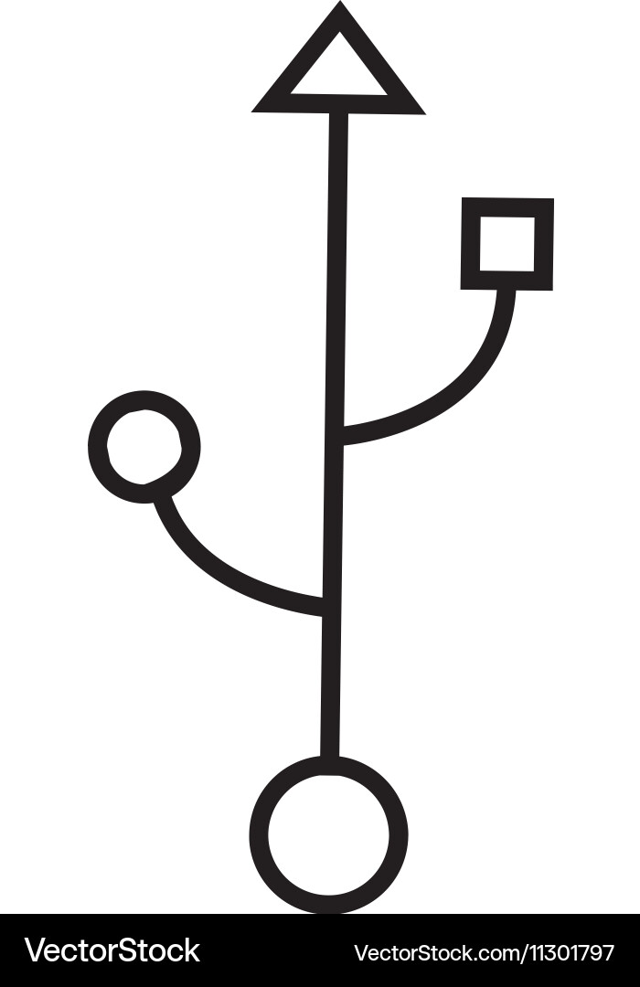 Usb icon image Vector Image