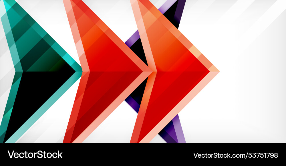 Arrows with 3d effect abstract background vector image