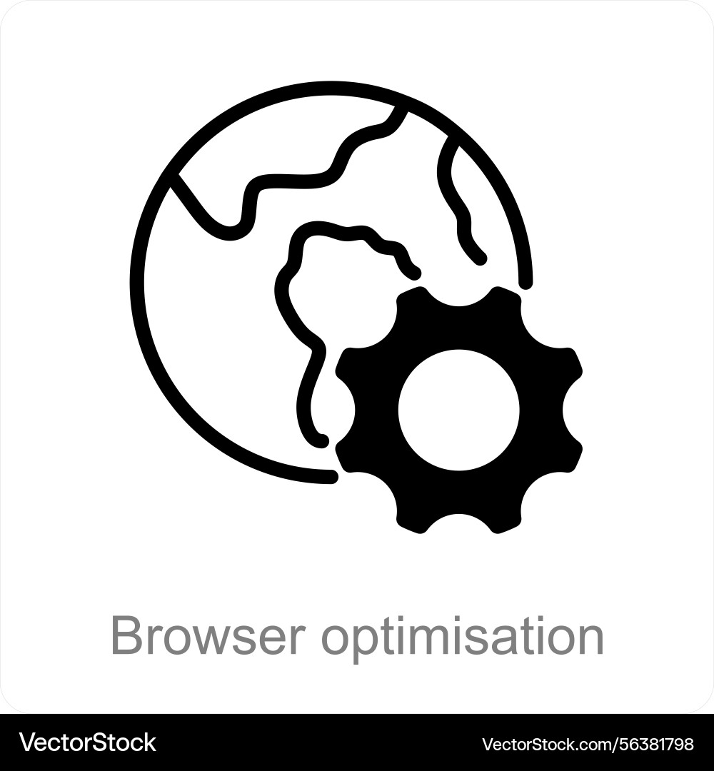 Browser optimisation icon concept Vector Image