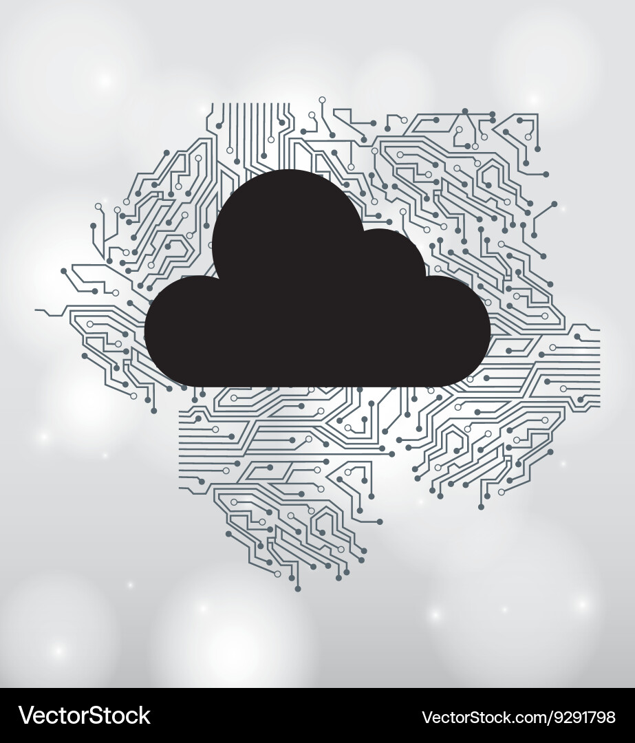Cloud computing design vector image