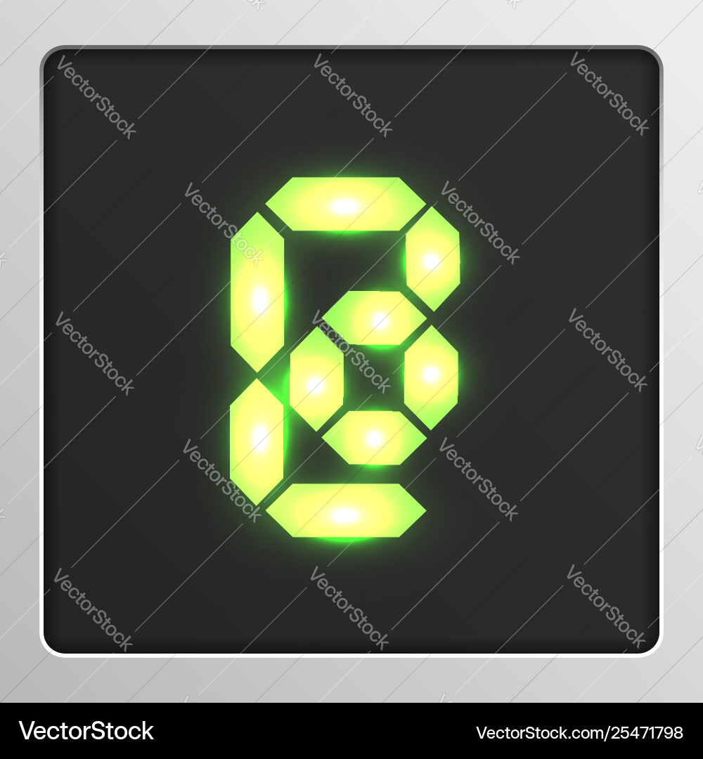 Digital character set typeface on a screen Digital character set typeface on a screen vector image