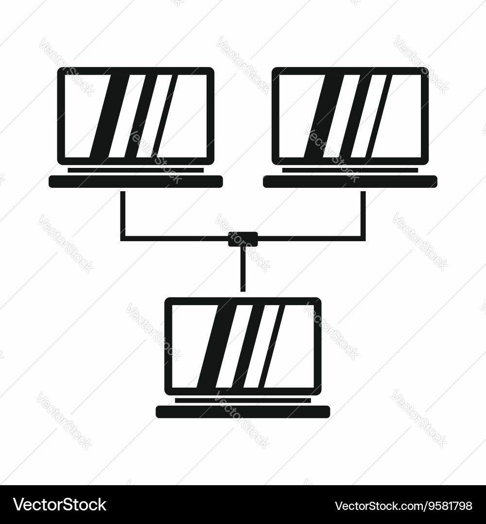 Exchange of data between computers icon vector image