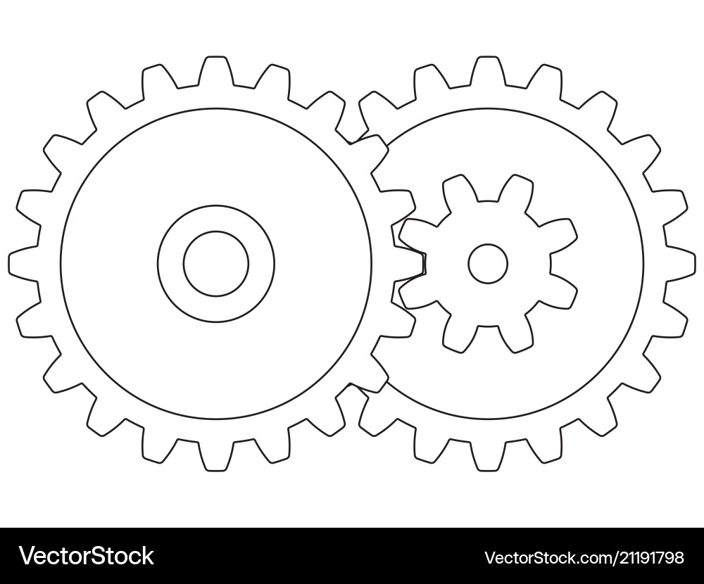 Gear Transmission System Royalty Free Vector Image