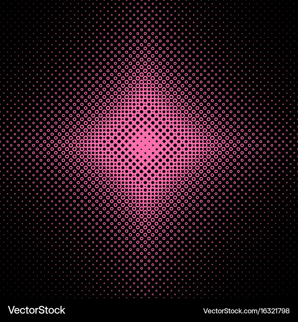 Halftone circle pattern background vector image