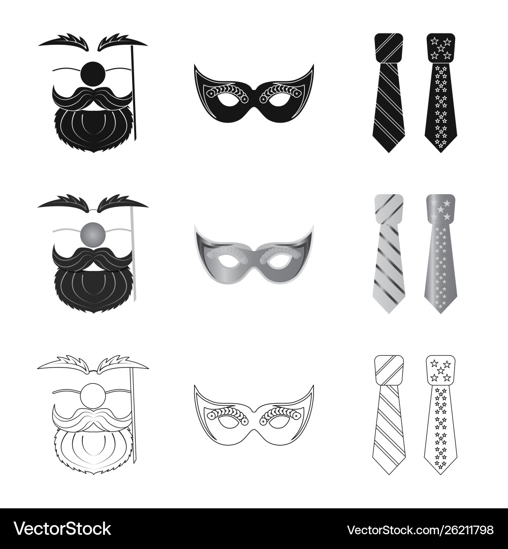 Isolated object party and birthday sign set Vector Image