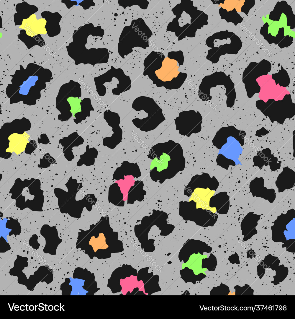 Retro Leopard Print Pattern vector image