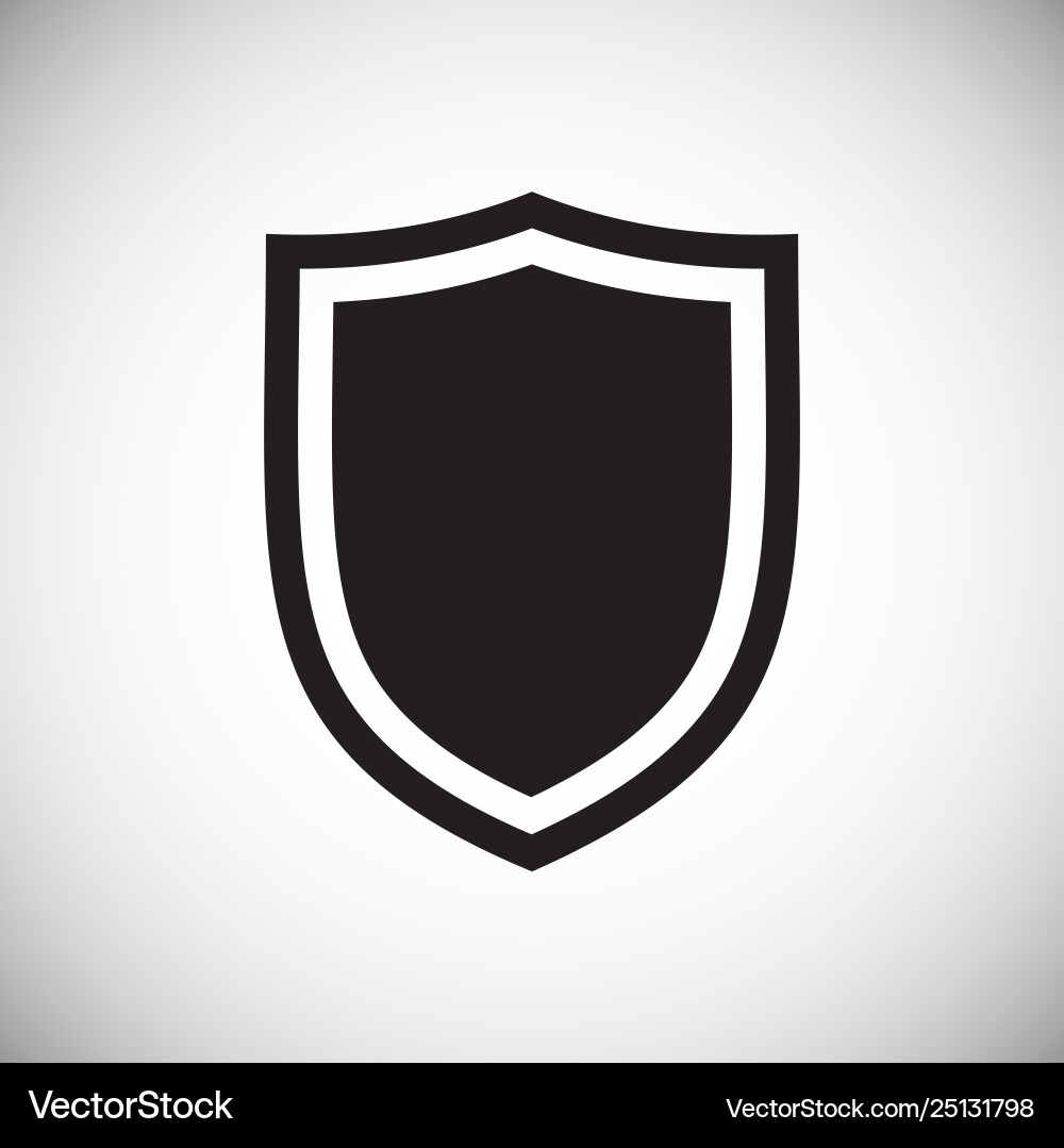 Shield icon on background for graphic and web Vector Image