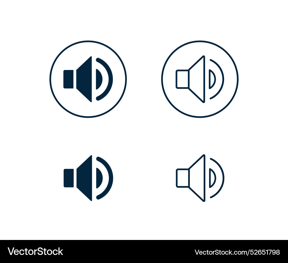 Speaker icons set and audio Speaker icons set and audio vector image