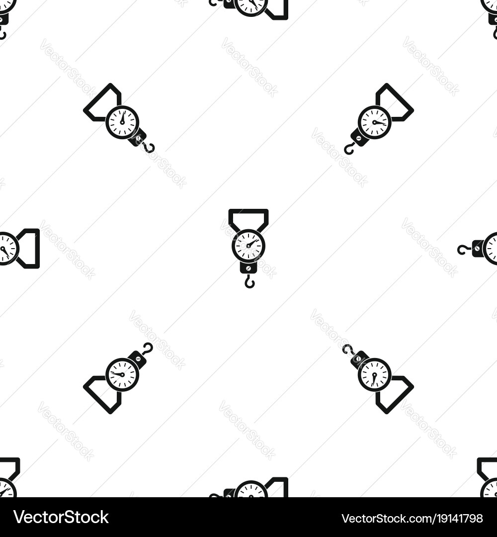 Spring scale pattern seamless black vector image