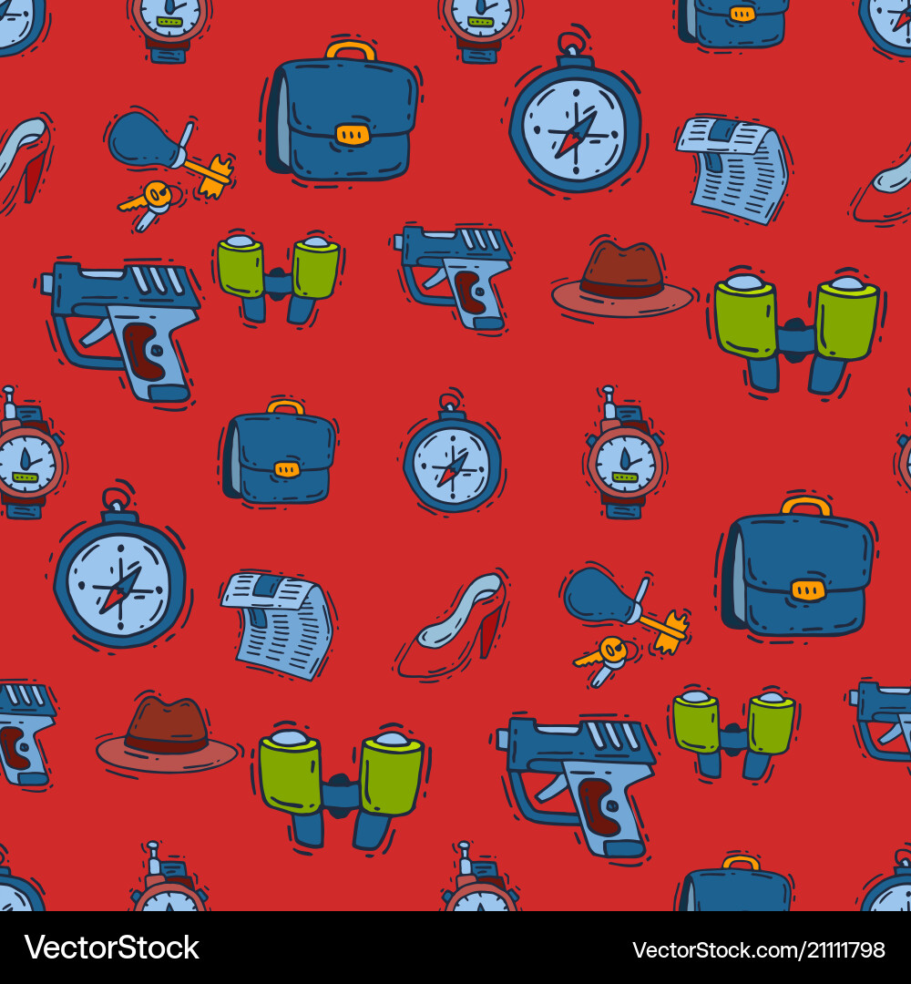 Spy icons cartoon detective set mafia agent Spy icons cartoon detective set mafia agent vector image
