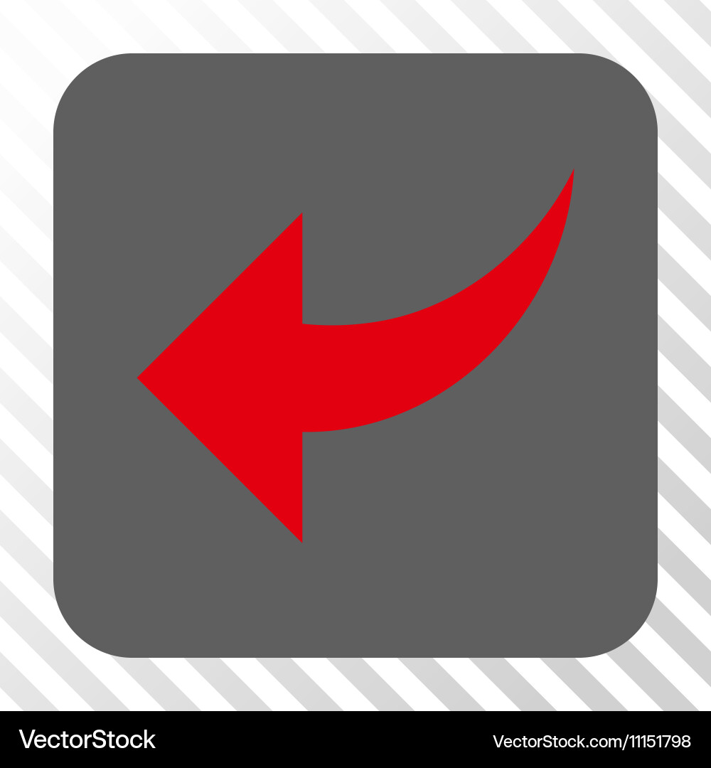 Undo rounded square button vector image
