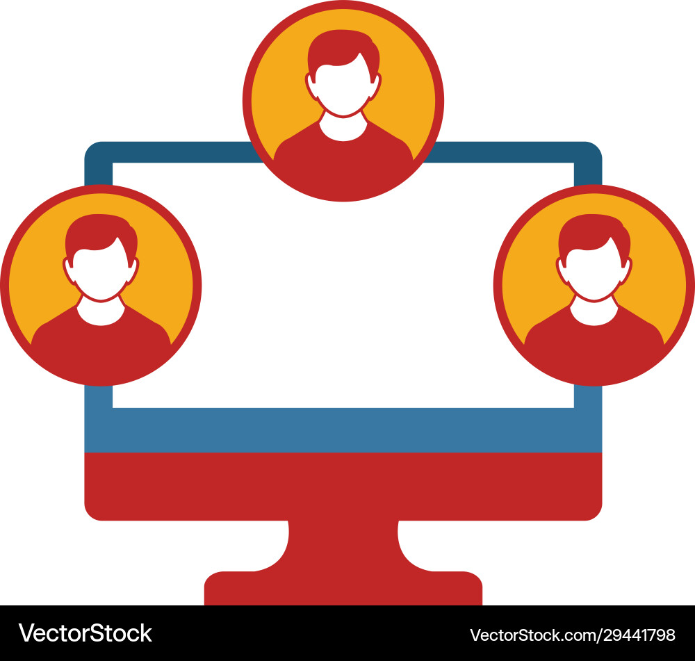 Virtual team icon simple element from project Virtual team icon simple element from project vector image