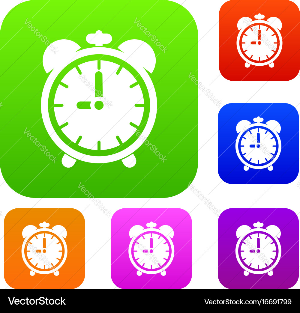 Alarm clock set collection vector image