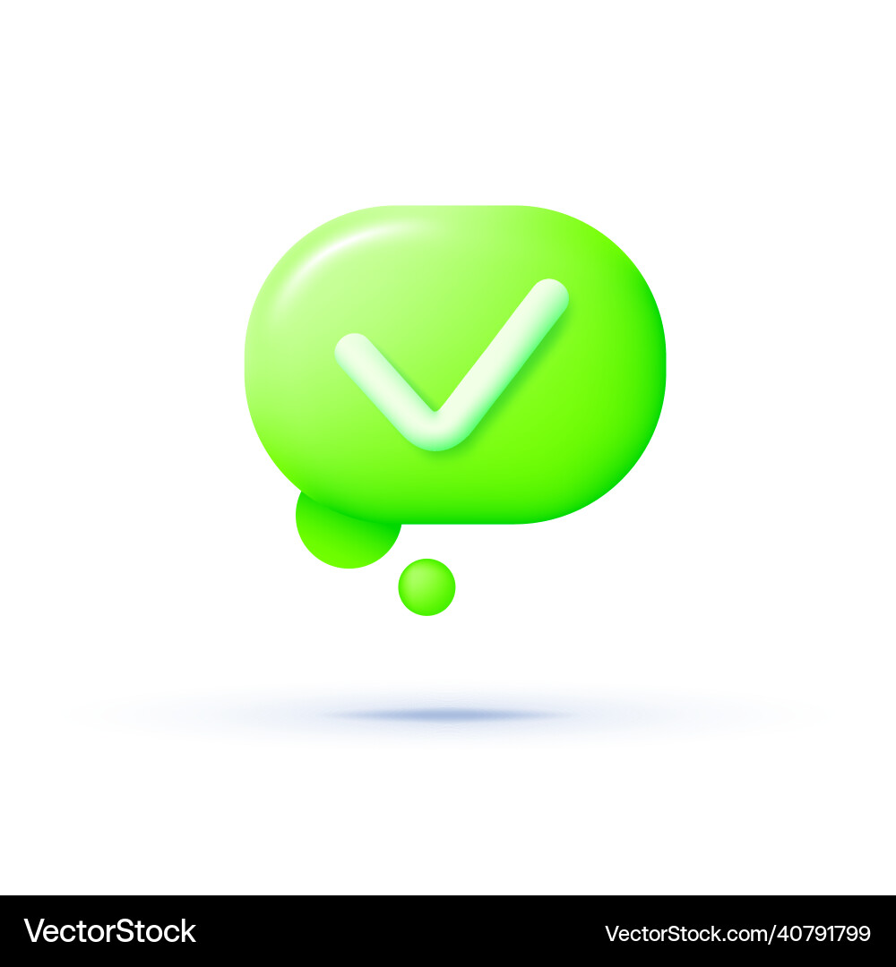 Check mark in 3d style list button icon Check mark in 3d style list button icon vector image