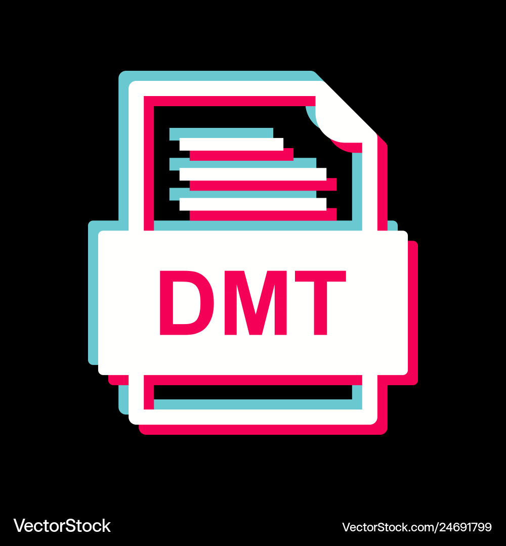 Dmt file document icon vector image