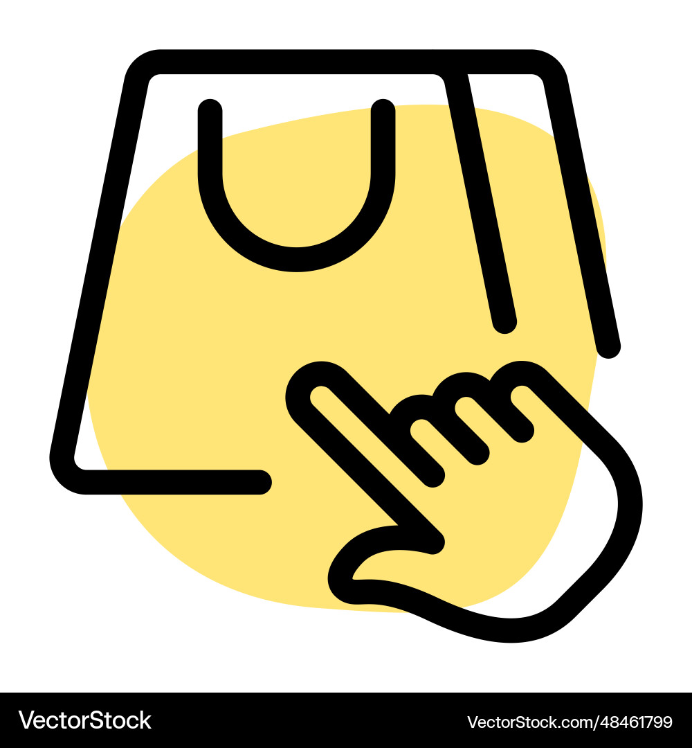 Drag the pointer over bag to choose Vector Image