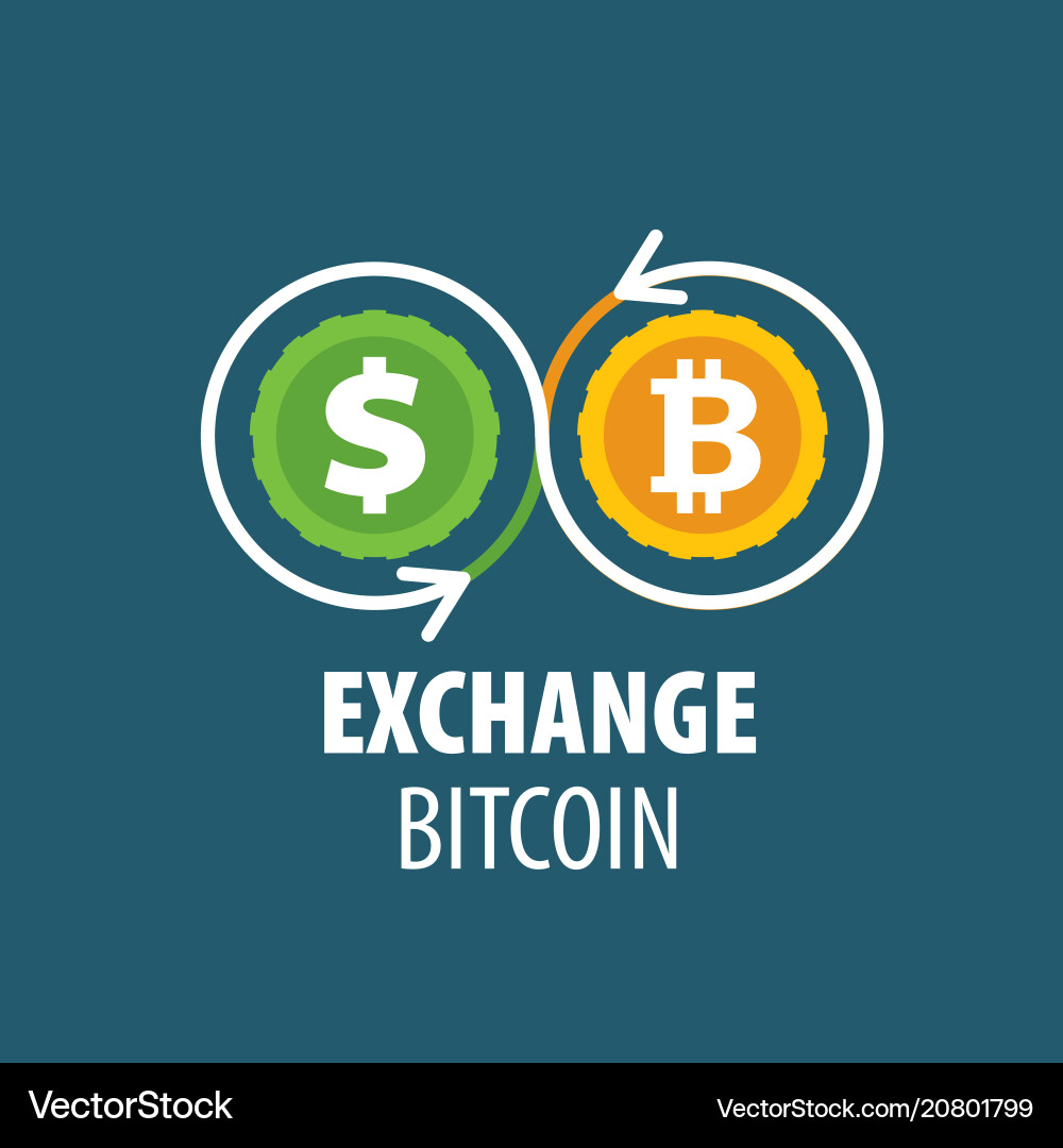 Exchange bitcoin for money – Royalty-Free Vector | VectorStock