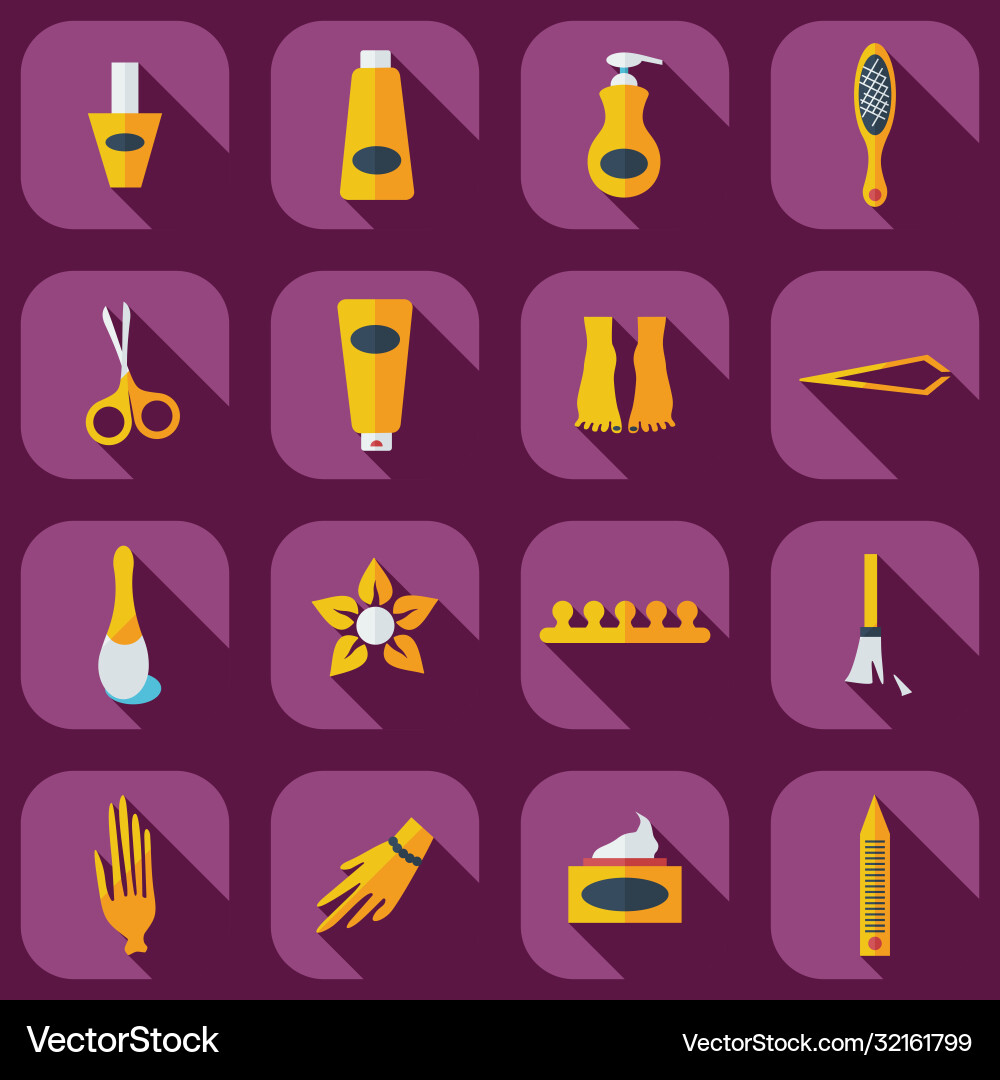 Flat concept set modern design with shadow vector image