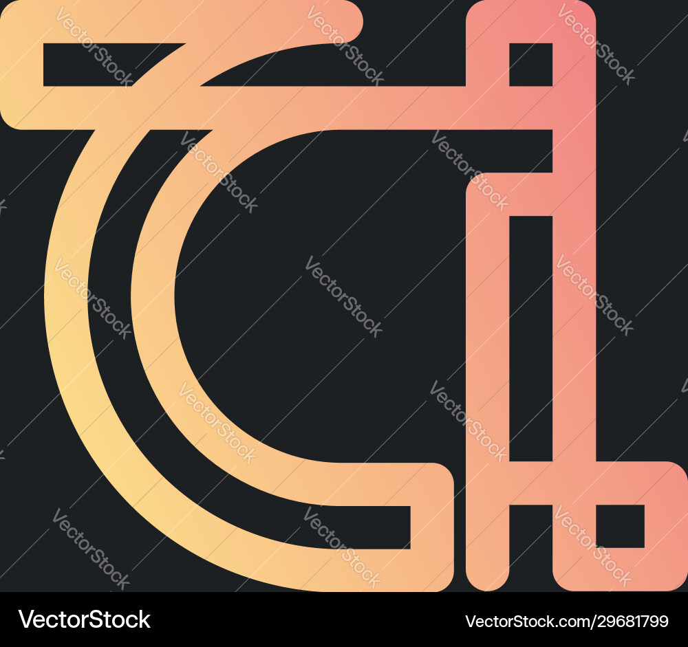 Initial ci logo monogram design template simple Initial ci logo monogram design template simple Vector Image