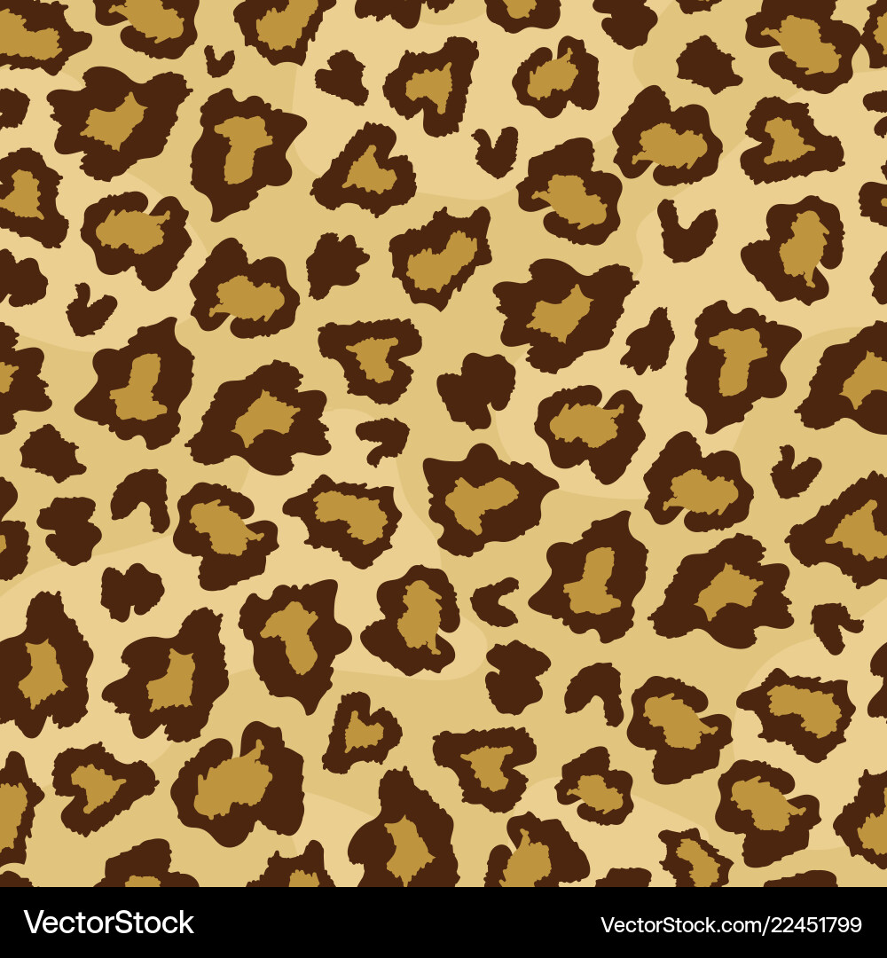Leopard Print Seamless Pattern vector image