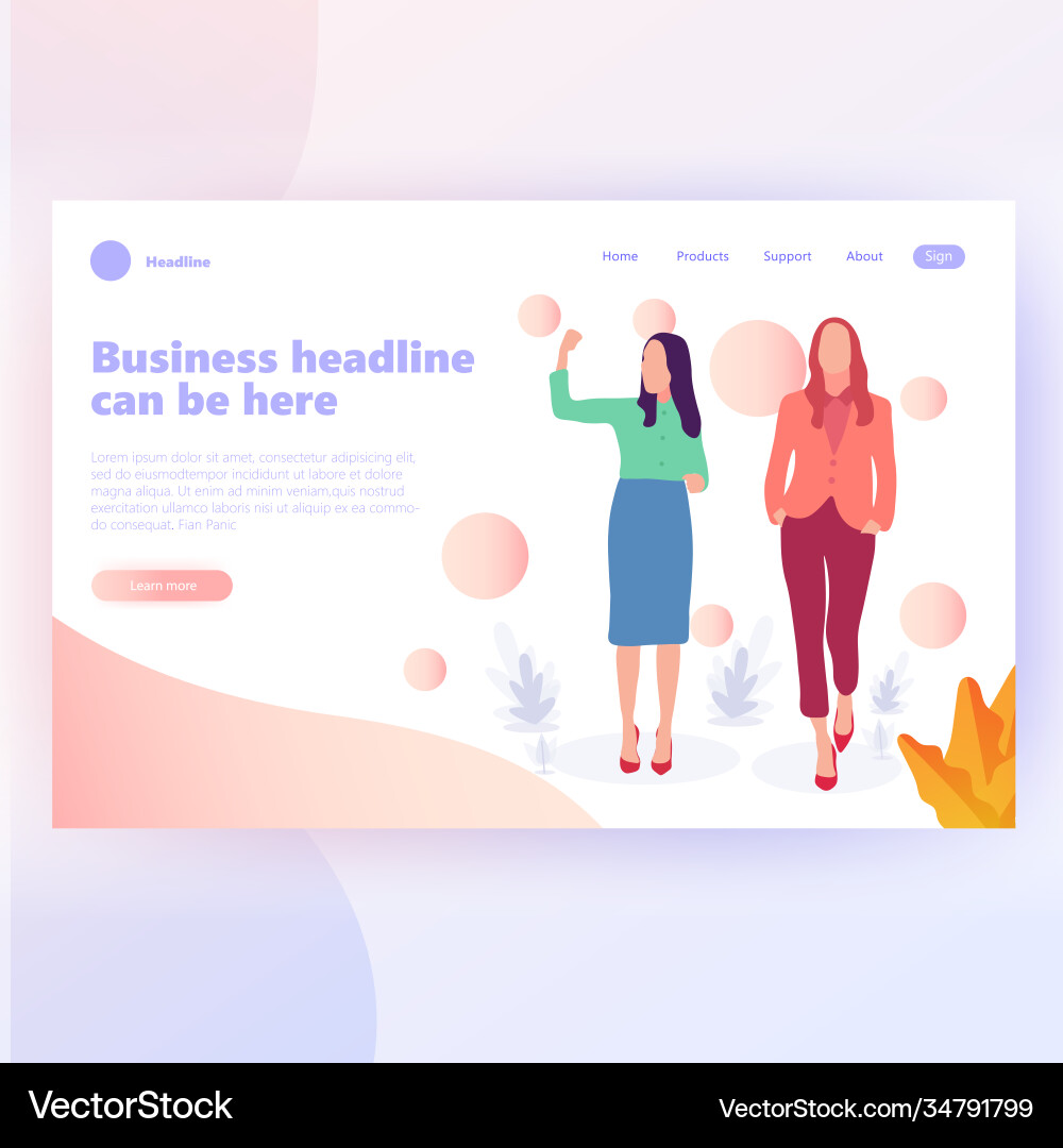 People work in a team and interact with graphs Vector Image