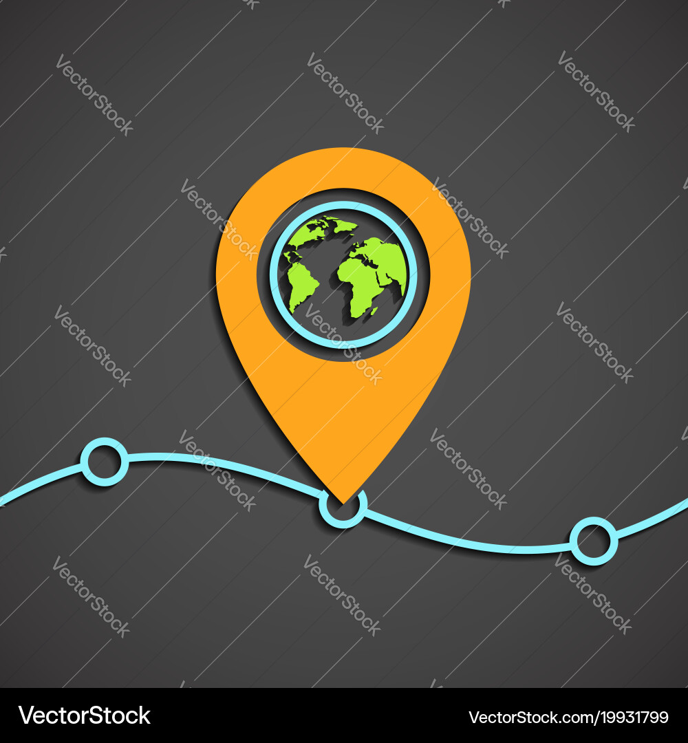 Pointer on the map Vector Image