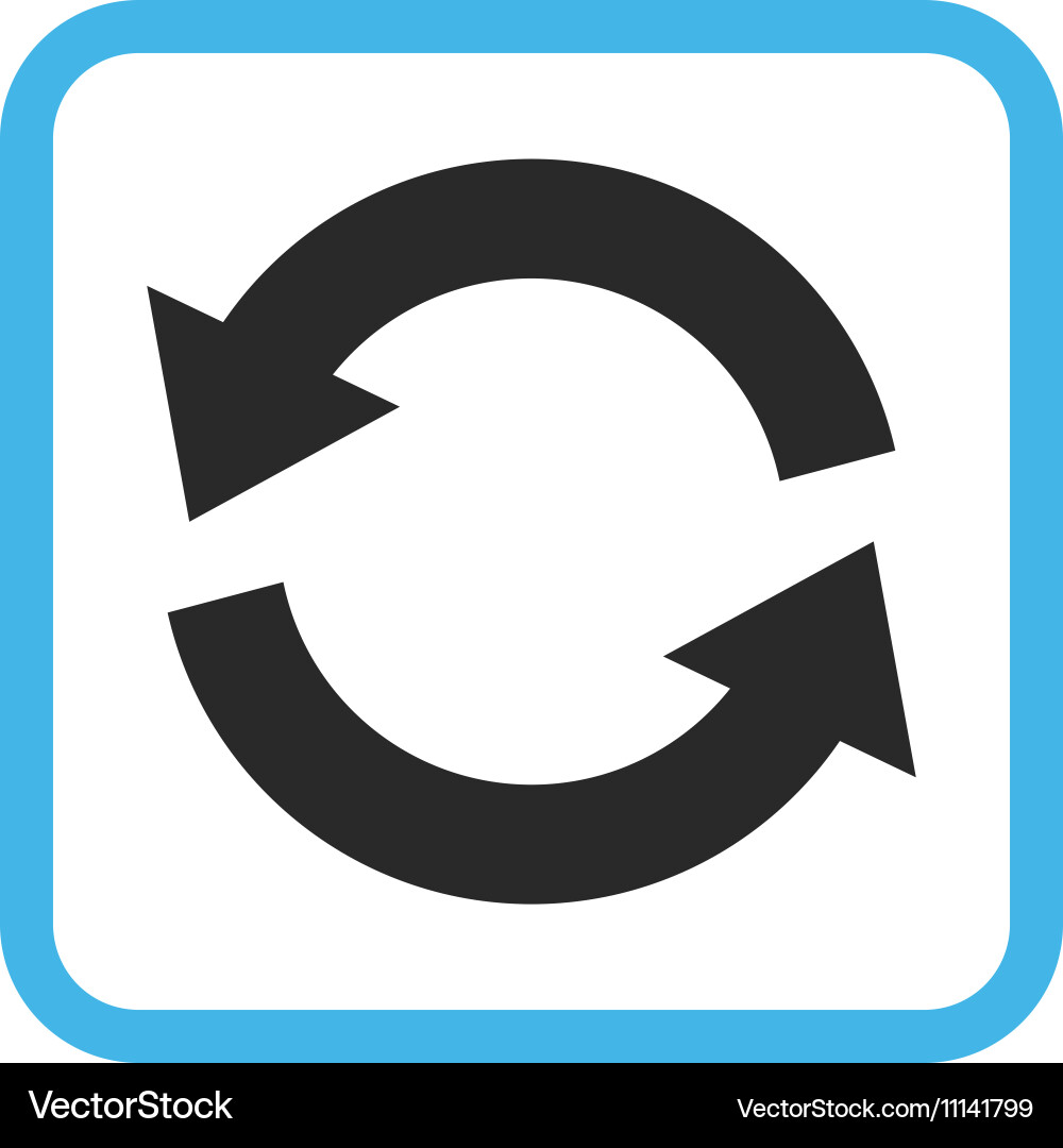 Refresh icon in a frame Vector Image