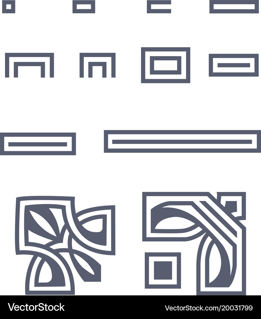 Set of decorative border frames Vector Image