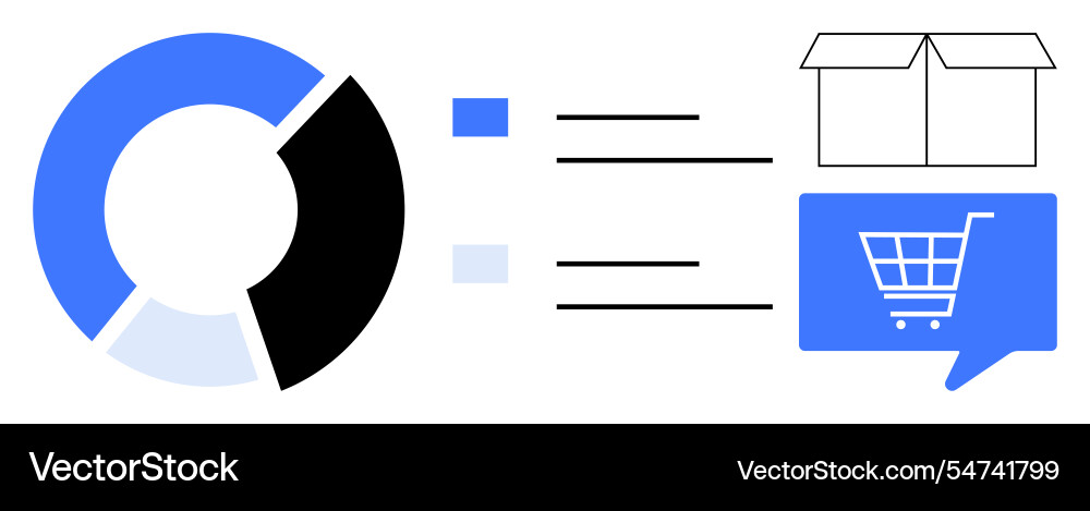 Simplified process flow with pie chart checklist vector image