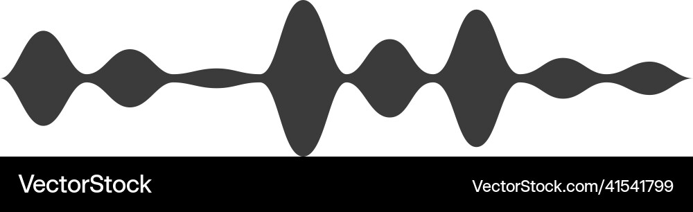 Sound wave form audio frequency curved shape Sound wave form audio frequency curved shape vector image
