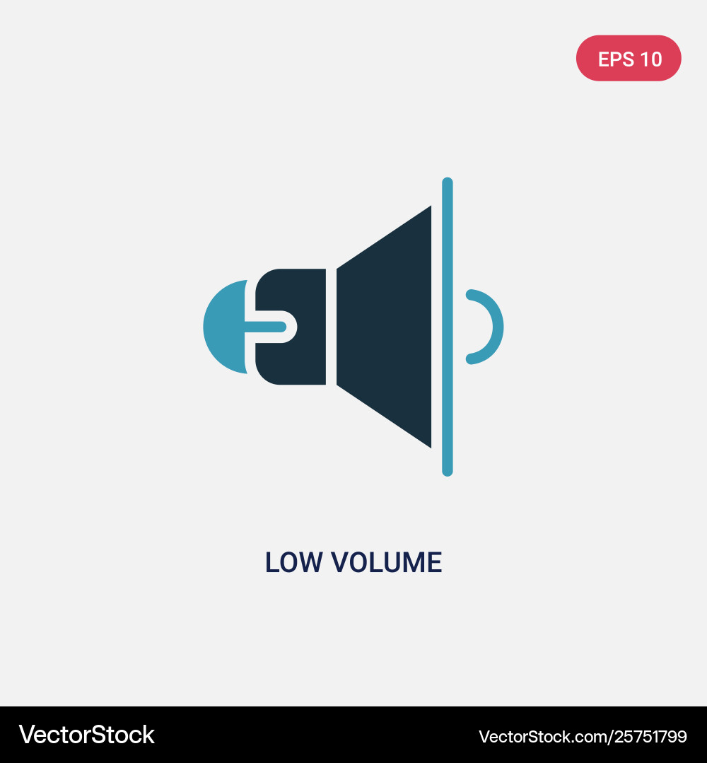 Two color low volume icon from user interface Two color low volume icon from user interface vector image