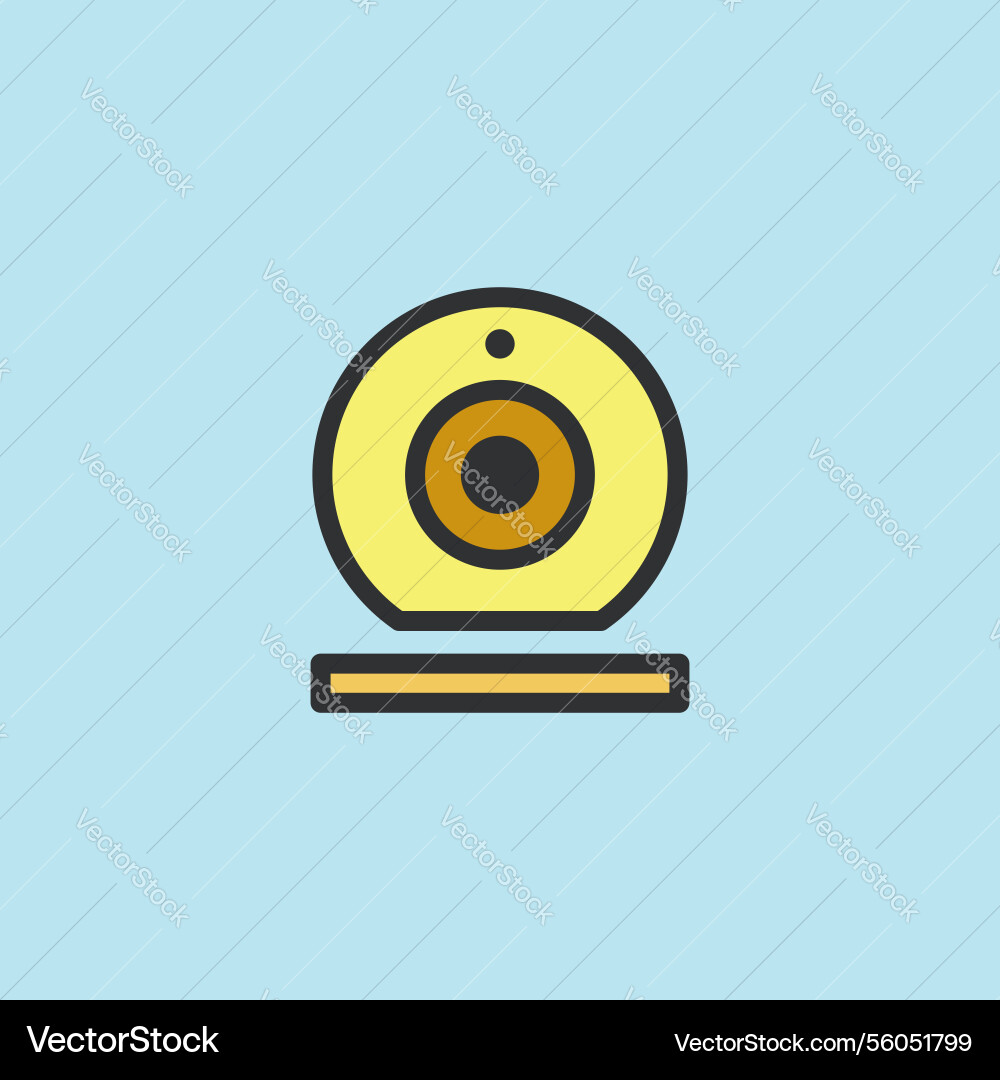Video baby monitor icon made flat color style Video baby monitor icon made flat color style vector image