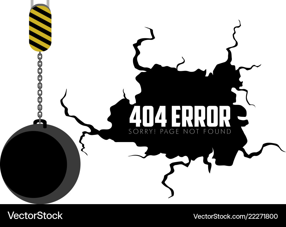 404 error website not found graphic design vector image