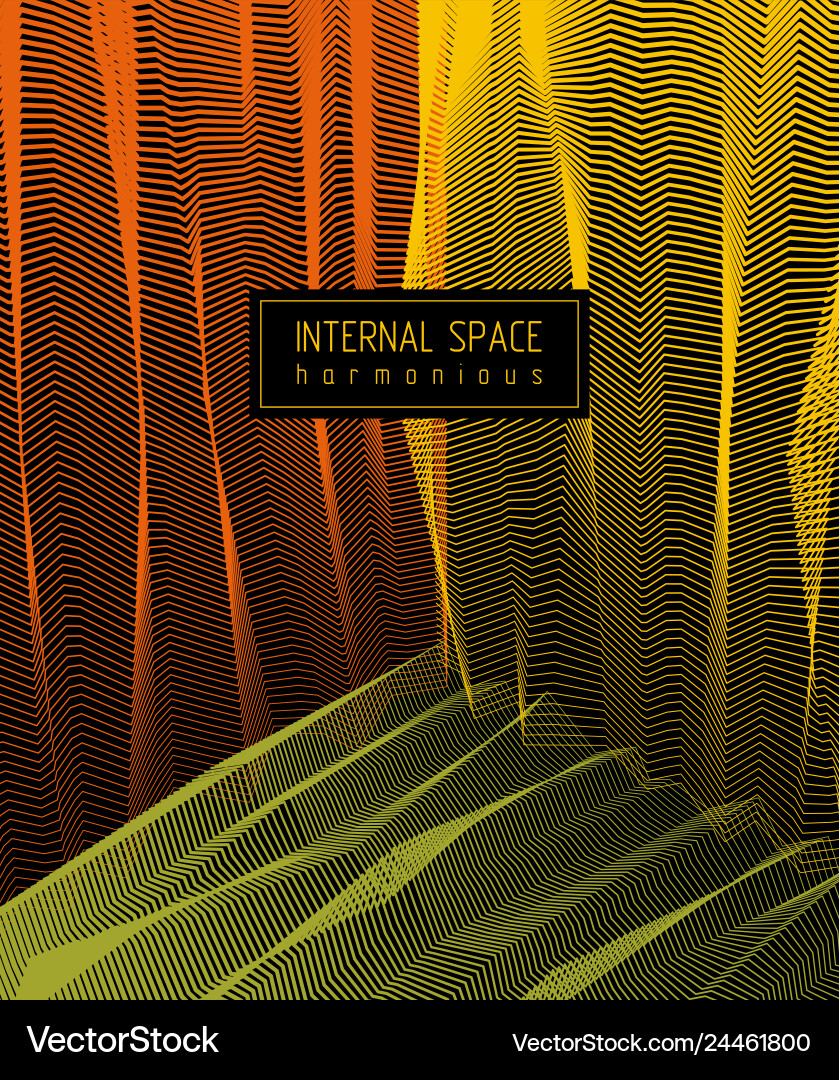 Abstract artistic background for design linear 3d Abstract artistic background for design linear 3d vector image