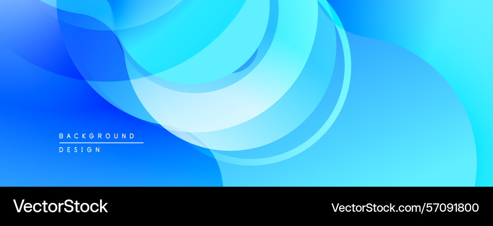 Abstract blue background smooth curves create Vector Image