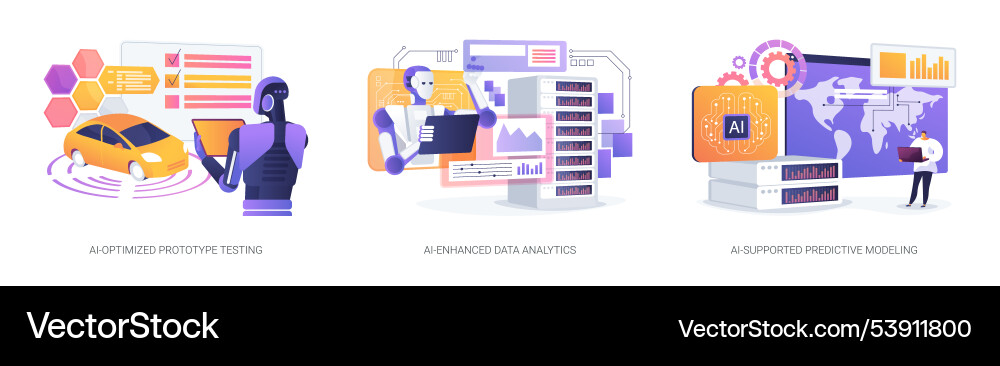 Ai for product and models development abstract Ai for product and models development abstract vector image