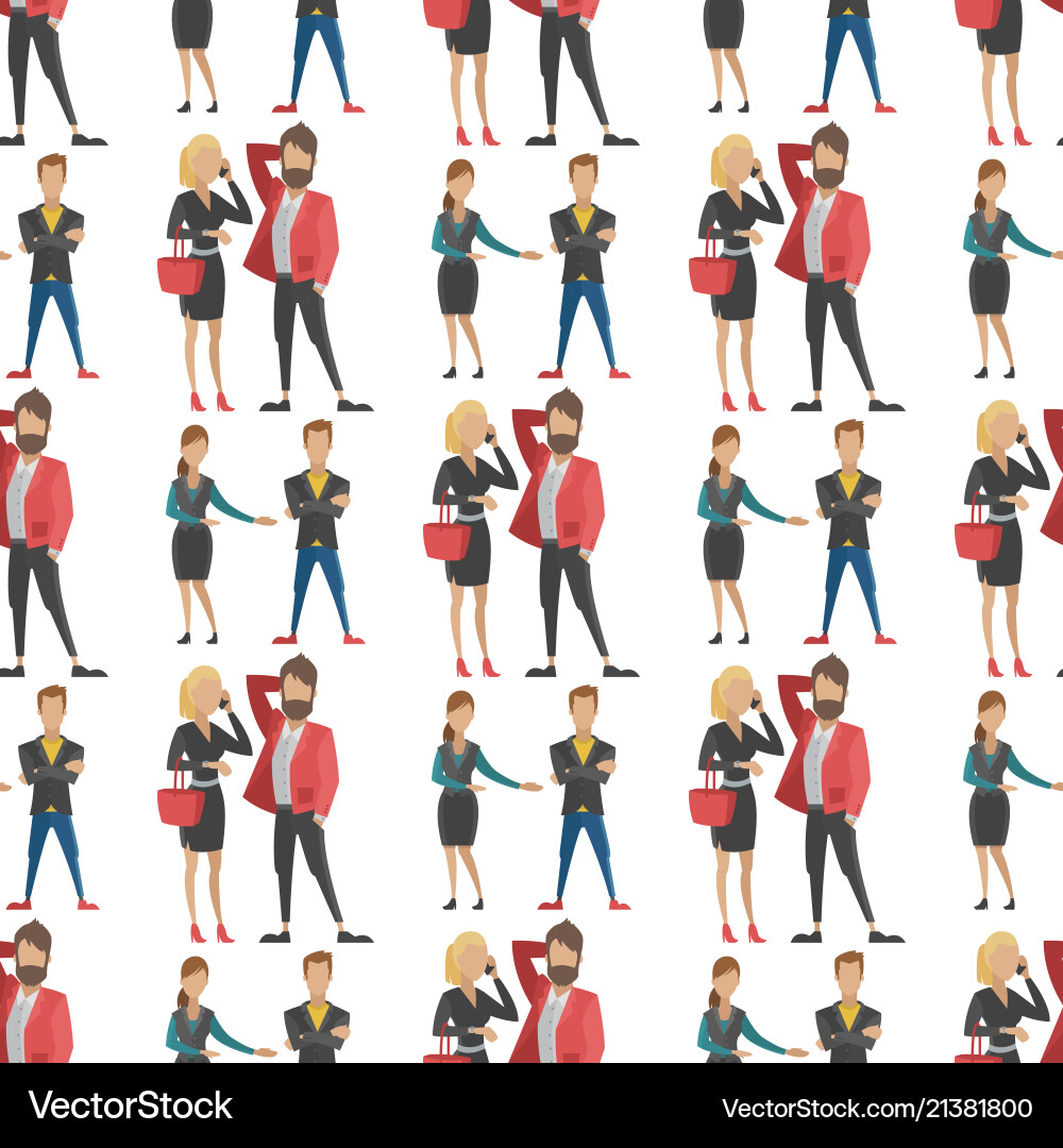Business people man and woman full length Business people man and woman full length vector image