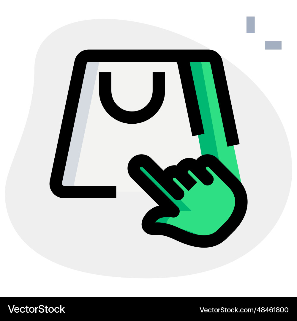 Drag the pointer over bag to choose vector image