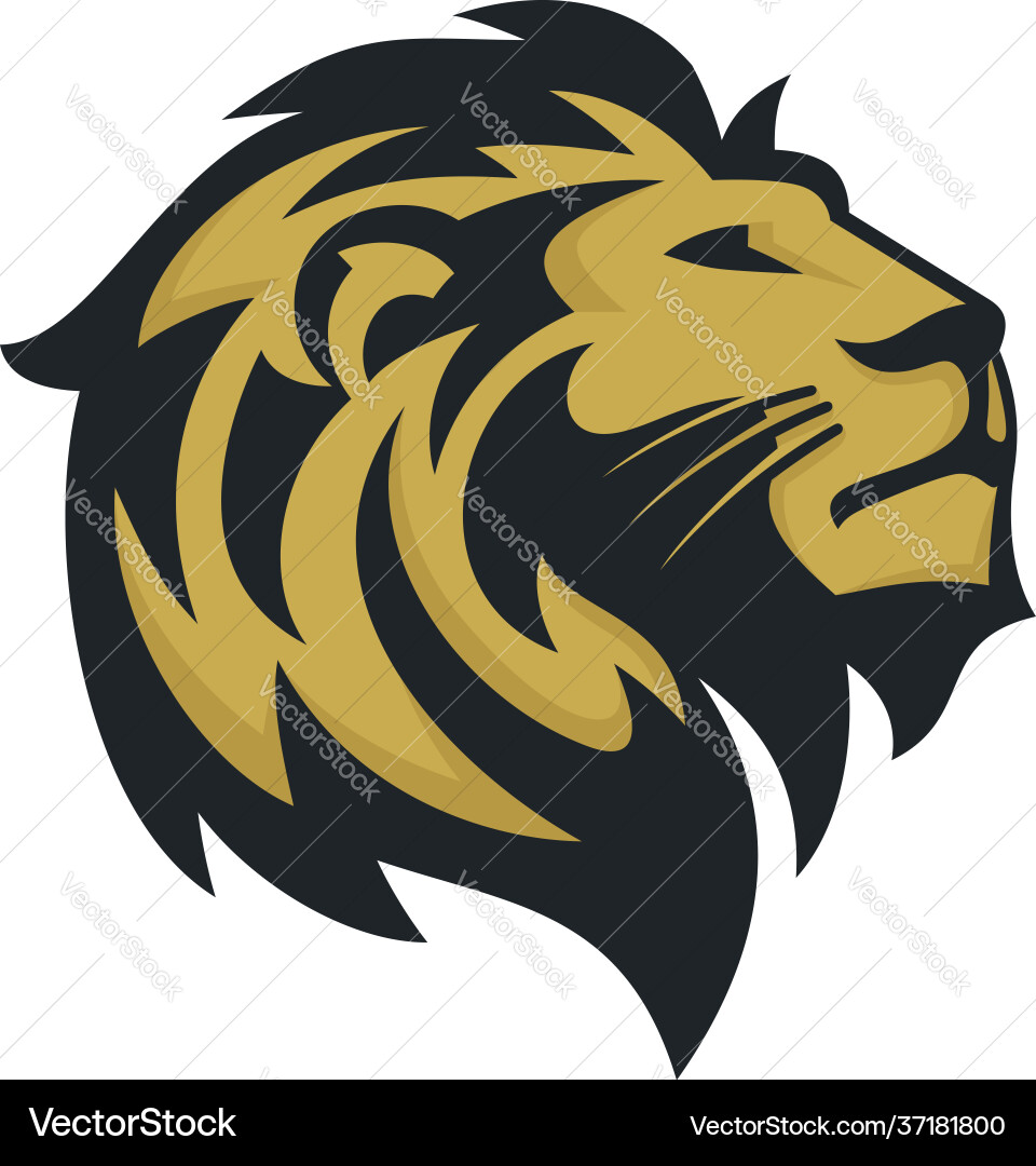 Lion Emblem Logo - Royal & Powerful vector image