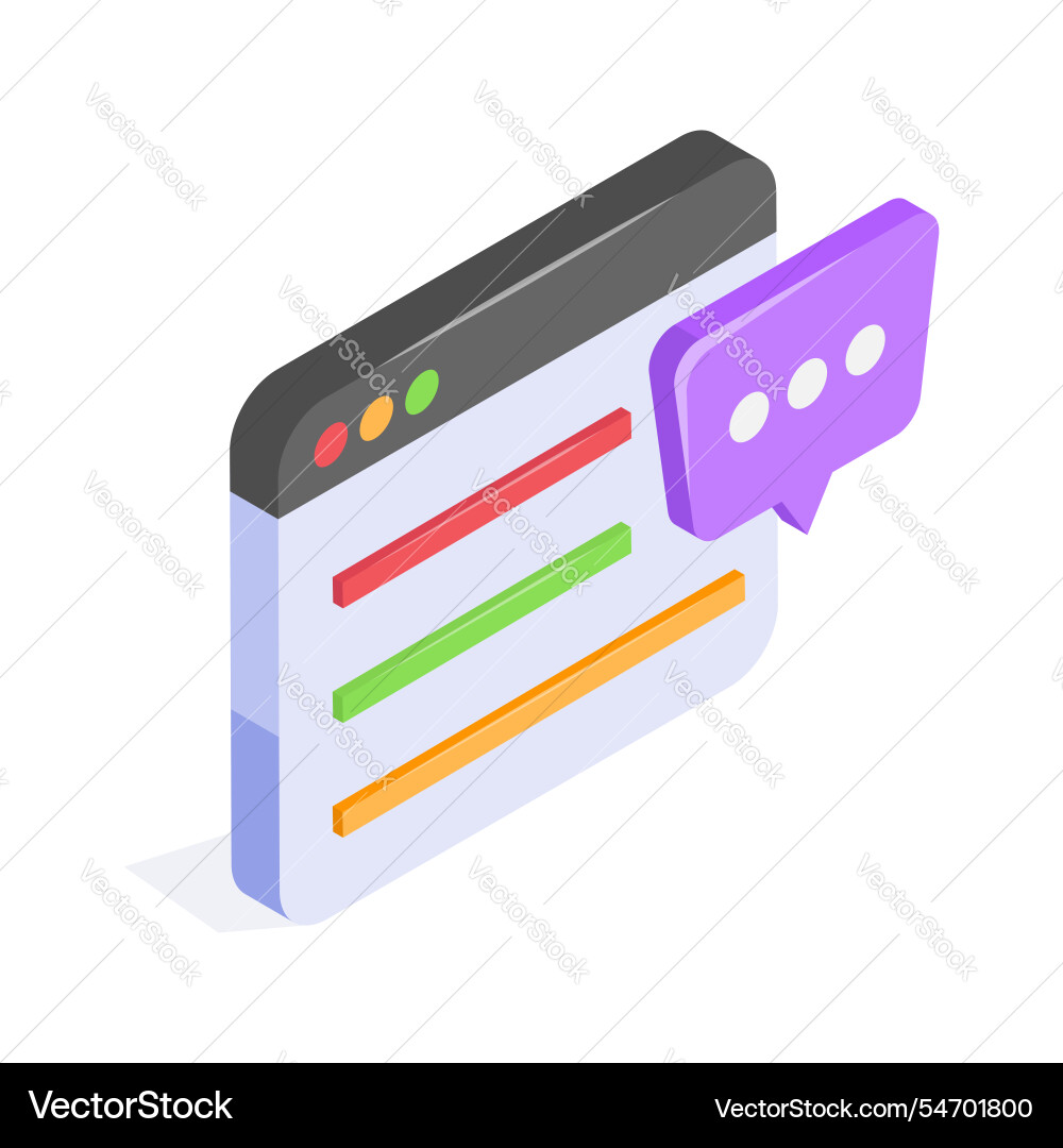 Messaging window Vector Image
