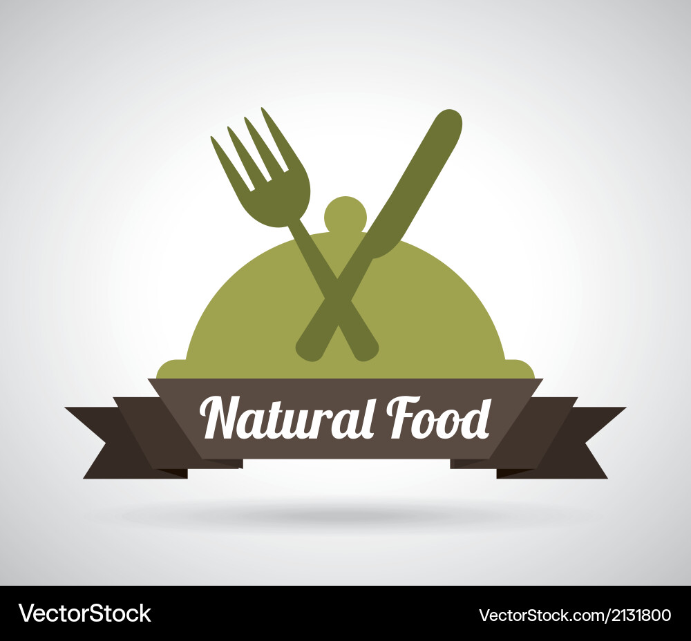 Organic food design over gray background Vector Image