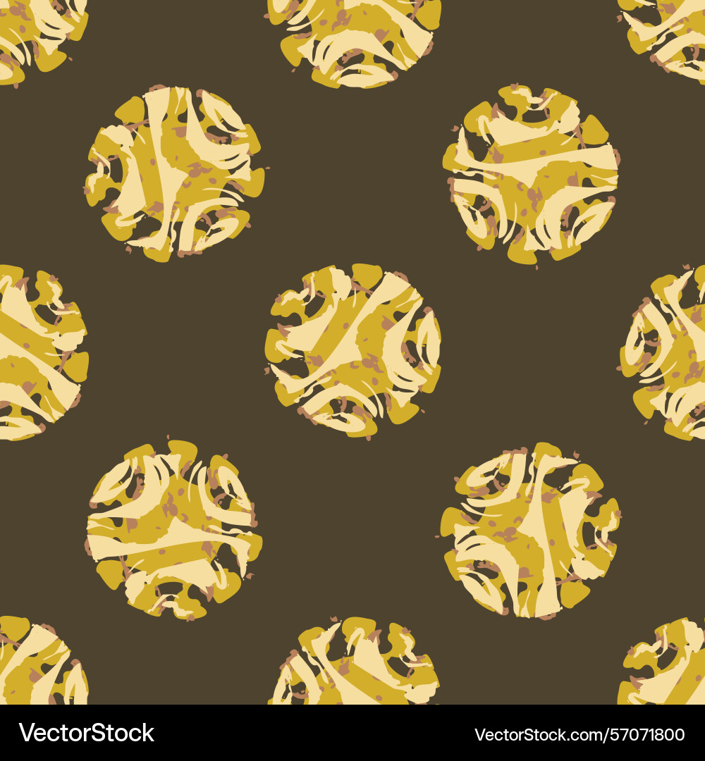 Polka dot blockprint seamless pattern Polka dot blockprint seamless pattern vector image