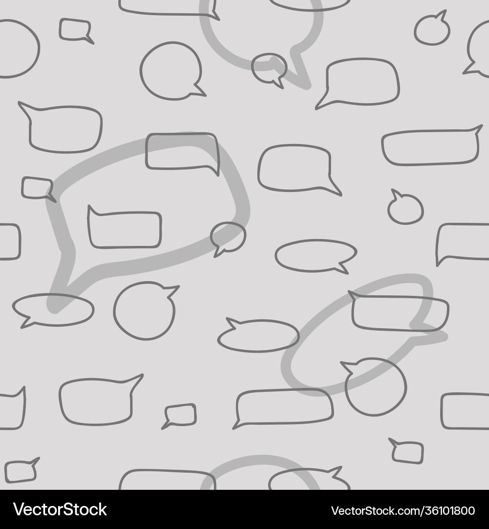 Simple bubble speech doodle repeat pattern design Simple bubble speech doodle repeat pattern design vector image