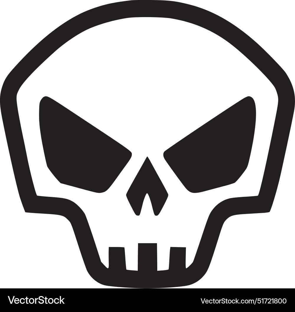 Totenkopf - minimalistisches und flaches Logo Totenkopf - minimalistisches und flaches Logo vektorbild