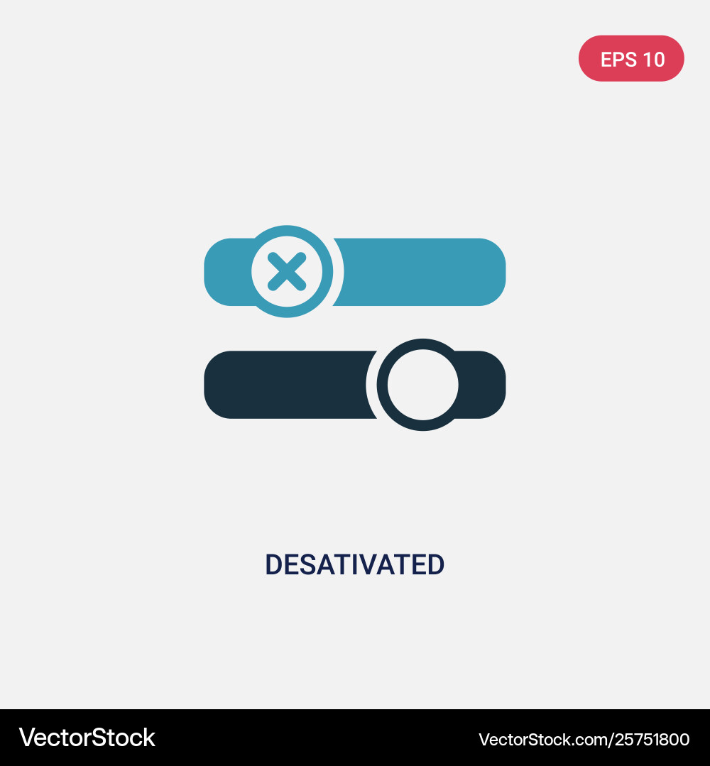 Two color desativated icon from user interface vector image